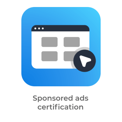 Sponsored ads certification